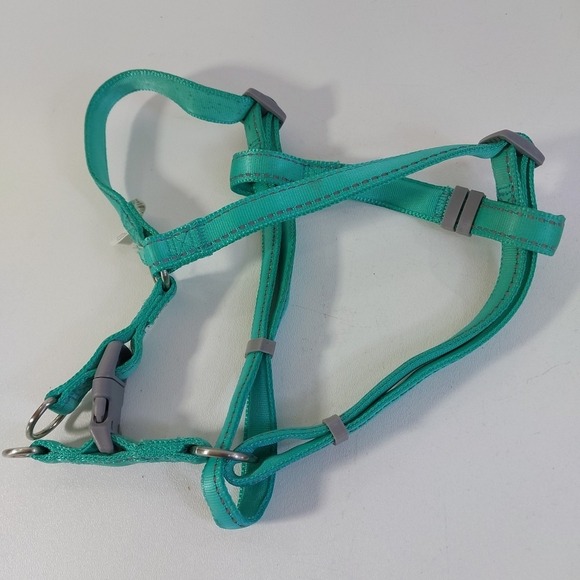 GOOD2GO Turquo Adjustable Reflective Dog Harness Large 23"-38" X 1" - Picture 3 of 3